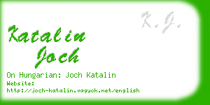 katalin joch business card